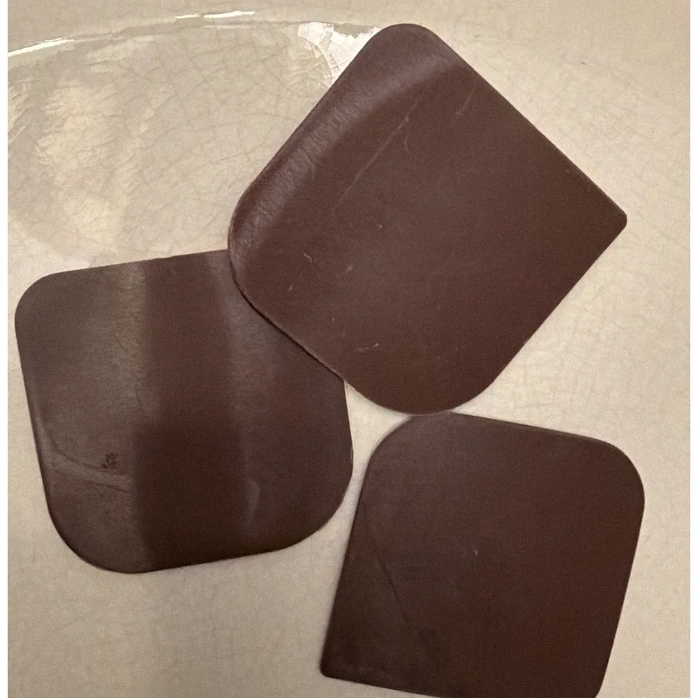 LOT of 3 Pampered Chef Brown Nylon Plastic Pan Scrapers Tool Stoneware